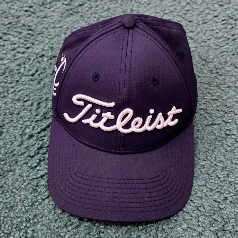 Titleist Men's Tour Performance Navy Blue Golf Hat Adjustable Strapback Cap